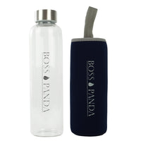 Glas Trinkflasche mit Hülle