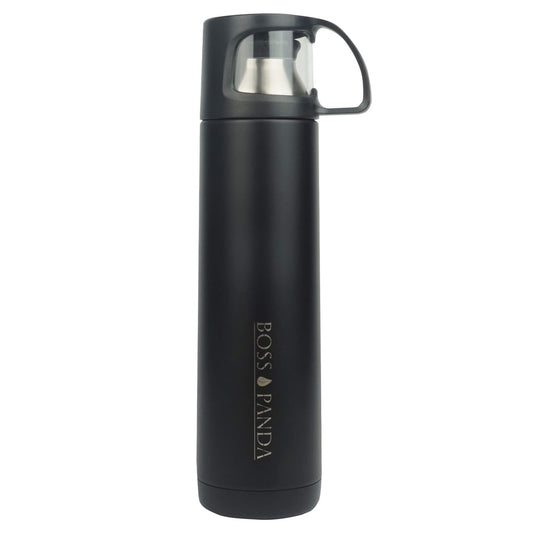 Edelstahl Isolierkanne schwarz