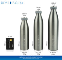 Boss-panda-Trinkflaschen-Grau-1l-750ml-500ml