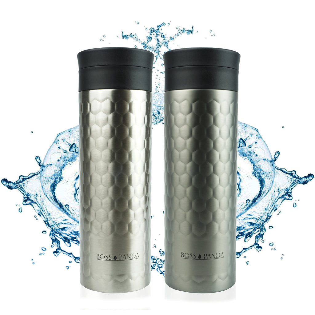 Thermobecher Isolierbecher mit Teesieb Becher Edelstahl Tee 450 ml.