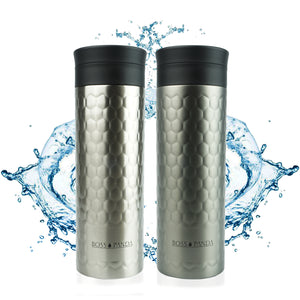 Thermobecher Isolierbecher mit Teesieb Becher Edelstahl Tee 450 ml.
