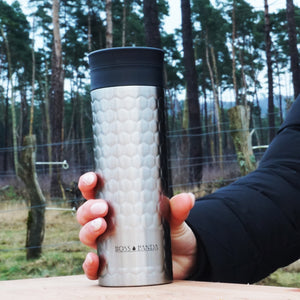 Thermobecher Isolierbecher mit Teesieb Becher Edelstahl Tee 450 ml.