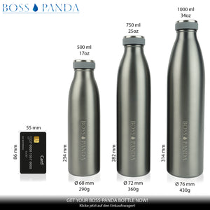 Trinkflasche Edelstahl Isolierflasche Edelstahl doppelwandig auslaufsicher.