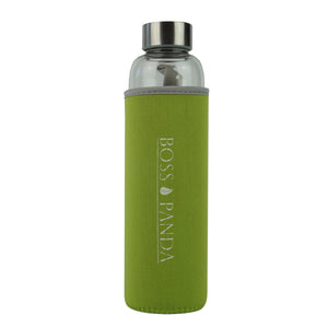 Trinkflasche aus glas mit Neoprenhülle glasflasche wasserflasche.