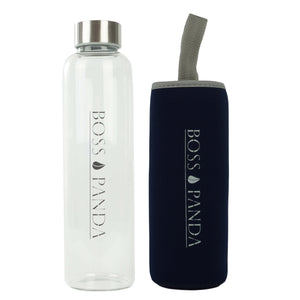 Trinkflasche aus glas mit Neoprenhülle glasflasche wasserflasche.