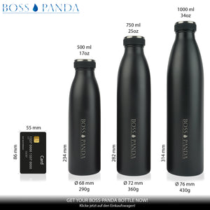 Trinkflasche Edelstahl Isolierflasche Edelstahl doppelwandig auslaufsicher.