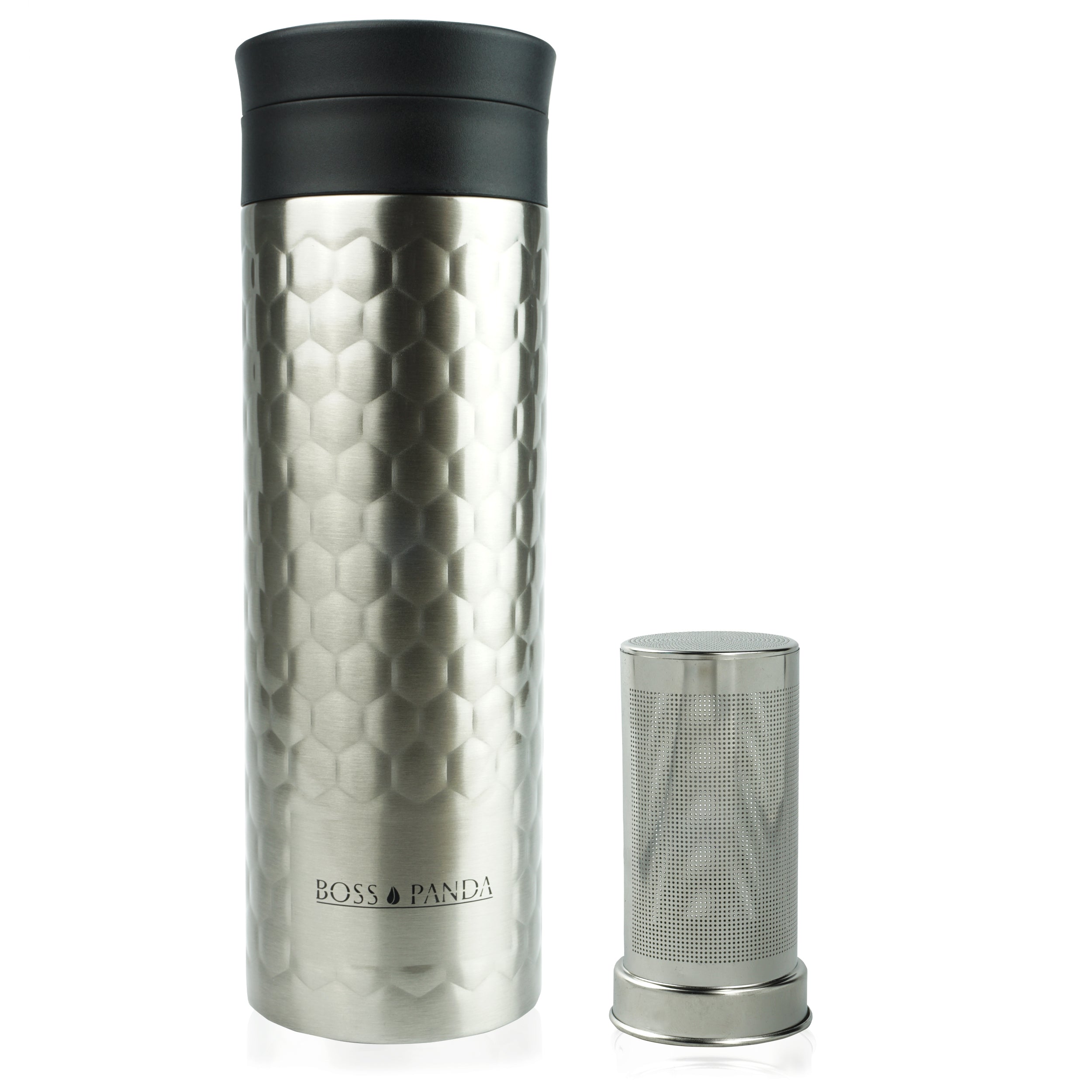 Thermobecher Isolierbecher mit Teesieb Becher Edelstahl Tee 450 ml.