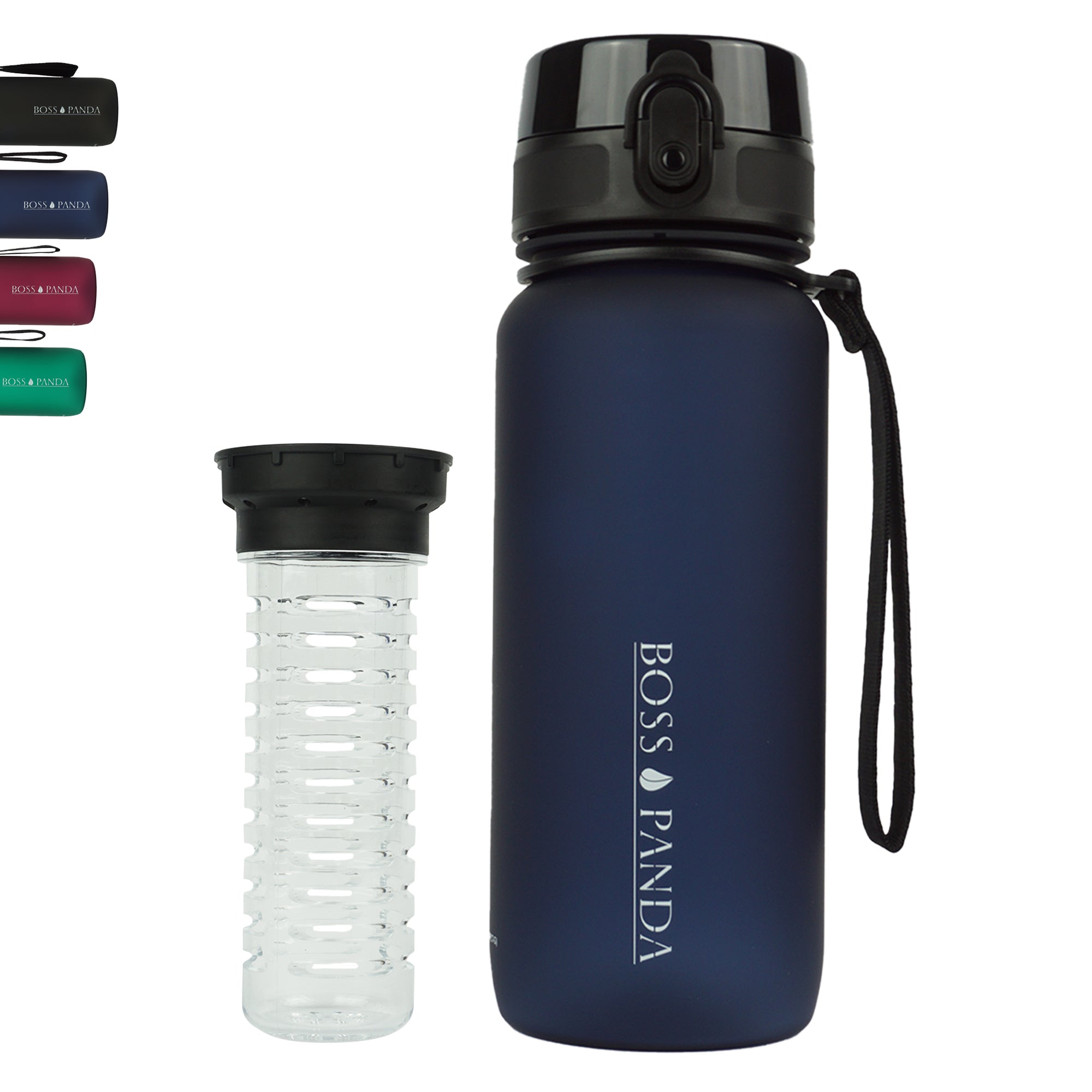 Trinkflasche Sportflasche Wasserflasche Früchtesieb 650ml – BPA Frei.