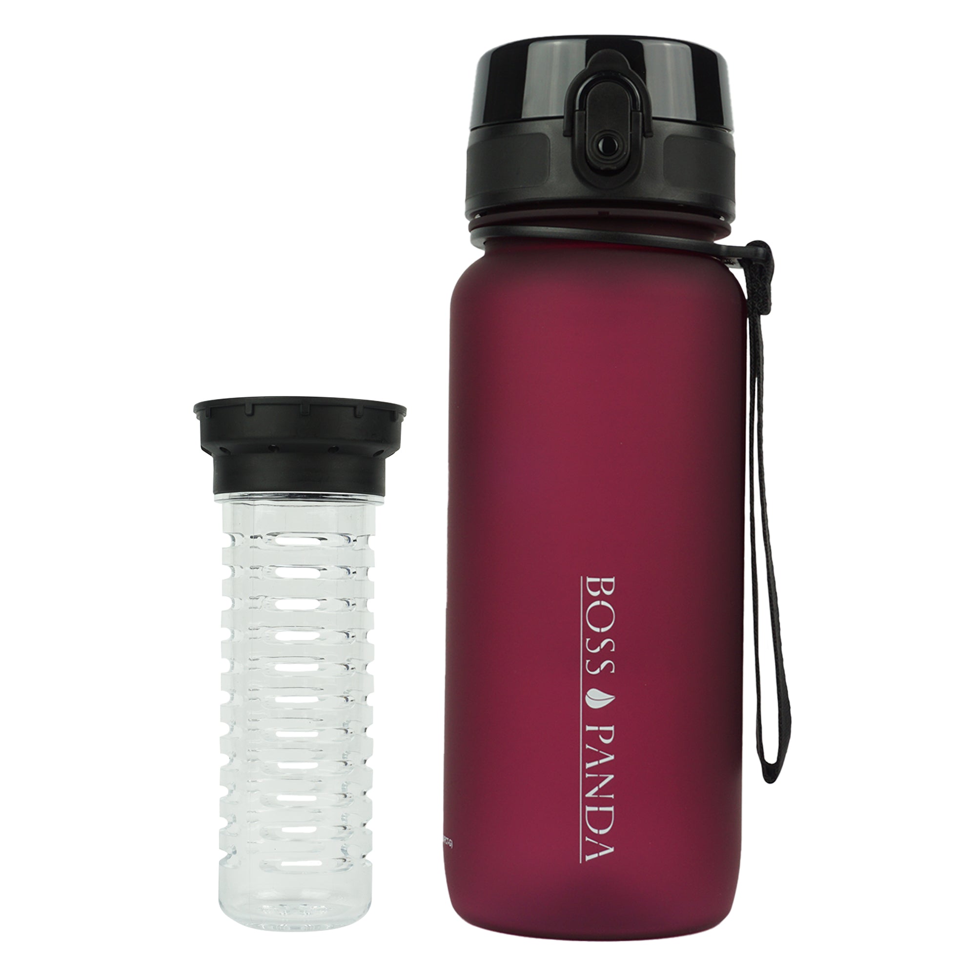 Trinkflasche Sportflasche Wasserflasche Früchtesieb 650ml – BPA Frei.