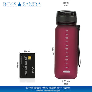 Trinkflasche Sportflasche Wasserflasche Früchtesieb 650ml – BPA Frei.